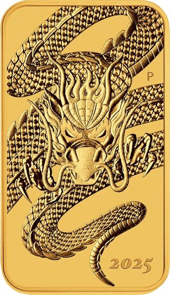 1 Unze Gold Rectangular Dragon 2025