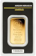 1 Unze Goldbarren - Argor Heraeus