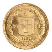 Gold Helvetia 20 FR. 1895
