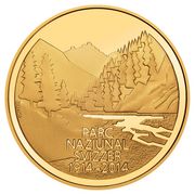 50 Fr.- Goldmünze «100 Jahre Schweizer Nationalpark» 2014 PP