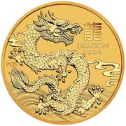 Goldmünze Lunar III Drache 1 Unze 2024