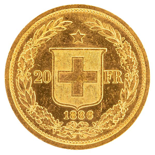 Gold Helvetia 20 FR.