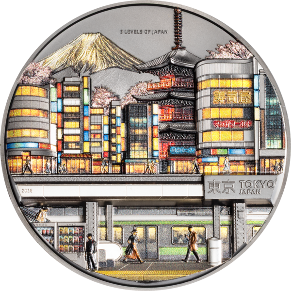 2 Unzen Silbermünze 3 Levels of Japan 2 Unzen Silbermünze 3 Levels of Japan