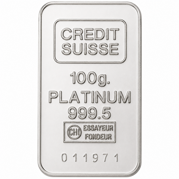 100 Gramm Platinbarren - Diverse Hersteller 100 Gramm Platinbarren - Diverse Hersteller