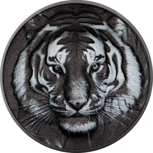 1 Unze Silbermünze Schwarz und Weiss Tiger 2025 im Etui 1 Unze Silbermünze Schwarz und Weiss Tiger 2025 im Etui