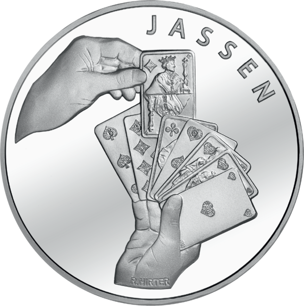 Silbermünze Jassen 20 CHF