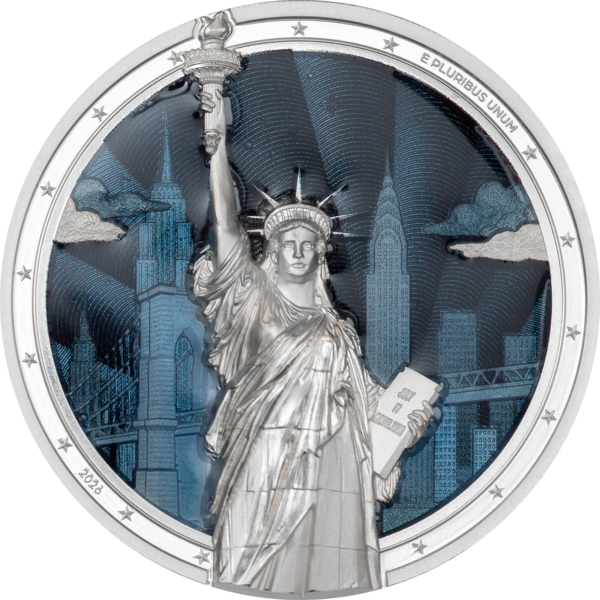 2 Unze Silbermünze - Freiheitsstatue
