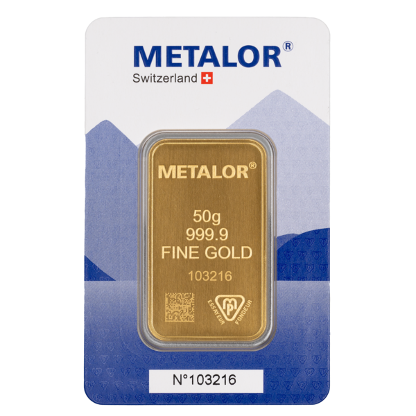 50 Gramm Goldbarren