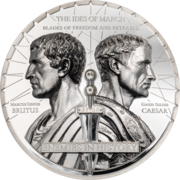 2 Unzen Silbermünze Caesar vs. Brutus