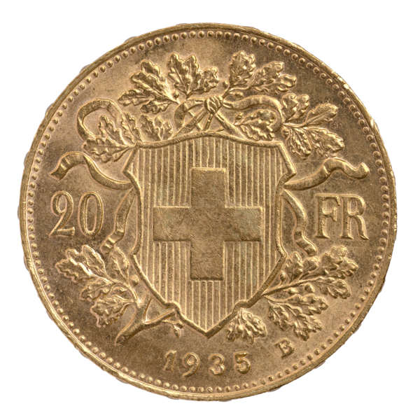 Goldvreneli 20 FR. 1935 B