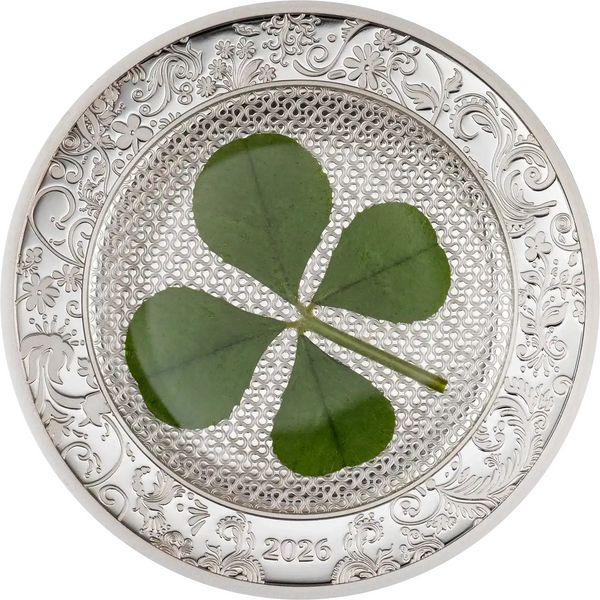 1 Unze Silbermünze - Glückskleeblatt