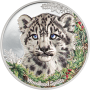 1 Unze Silbermünze Waldgeister - Schneeleopard