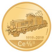 50 Fr. Goldmünze Lokomotive-Krokodil 2019 PP