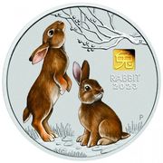 1 Kilogramm Silber Lunar III Hase mit Gold Privy Mark 2023