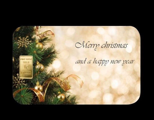 1 Gramm Goldbarren Geschenkbarren "Merry Christmas"