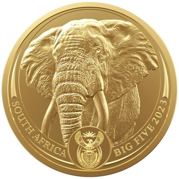 Goldmünze BIG FIVE Elefant 1 Unze 2023
