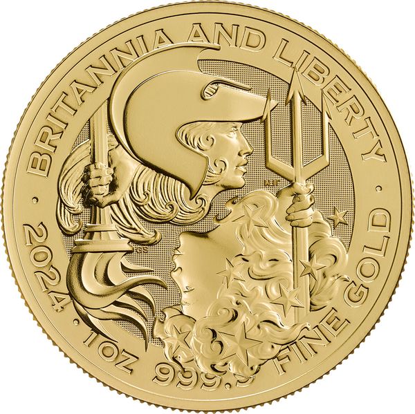 Goldmünze Britannia und Liberty 1 Unze 2024