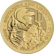 Goldmünze Britannia und Liberty 1 Unze 2024
