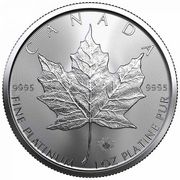 1 Unze Platin Maple Leaf - diverse Jahrgänge