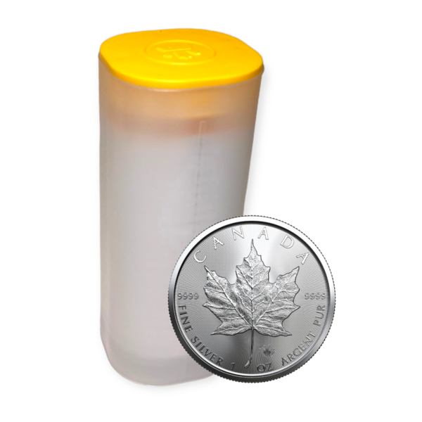 25x 1 Unze Silber Tube Maple Leaf 2025