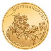 50 Fr.- Goldmünze «Gotthardpost» 2013 PP