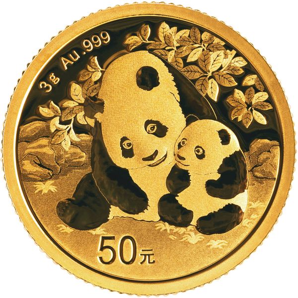 3 Gramm Gold China Panda - diverse Jahrgänge