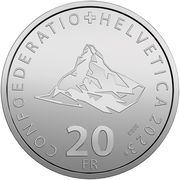 20 CHF Silbermünze Klein Matterhorn 2023, PP
