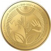 50 Fr. Goldmünze 175 Jahre Bundesverfassung 2023 PP