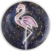 1 Unze Silbermünze Line Art - Flamingo