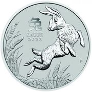1 Unze Platin Lunar III Hase 2023