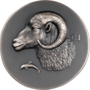 1 Unze Silber Widder Antik Finish - High Relief 2026