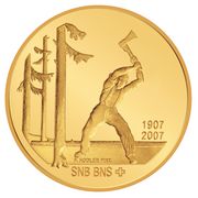 50 Fr.- Goldmünze «100 Jahre Schweizerische Nationalbank» 2007 PP