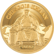 0.5 Gramm Goldmünze Chinggis Kahn