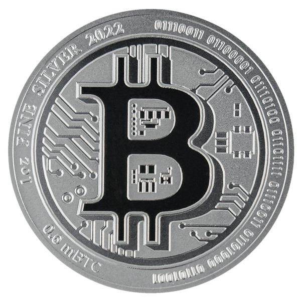 Silbermünze Bitcoin 1 Unze