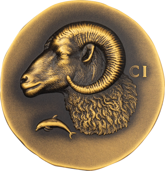 1 Unze Gold Widder Antik Finish - High Relief 2026