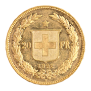 Gold Helvetia 20 FR.
