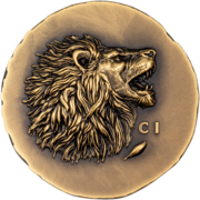 1 Unze Gold Löwe Antik Finish - High Relief 2025