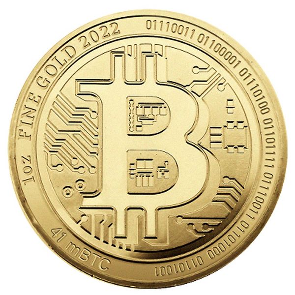 1 Unze Gold Bitcoin Feingold