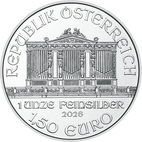 1 Unze Silber Wiener Philharmoniker 2026