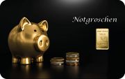 1 Gramm Goldbarren Geschenkbarren "Notgroschen"
