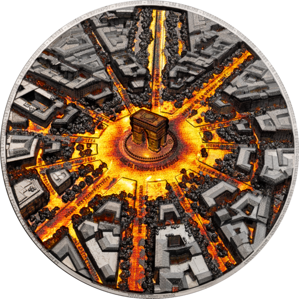 3 Unze Silbermünze Ville de Nuit - Paris