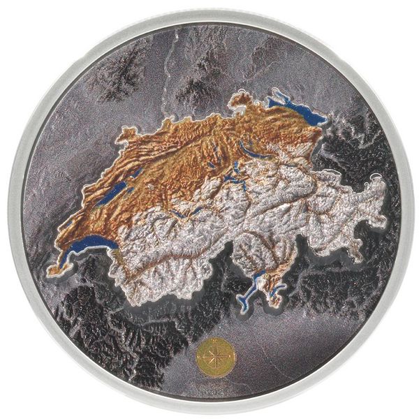 2 Unzen Silbermünze Alpine Geographic - Switzerland 2 Unzen Silbermünze Alpine Geographic - Switzerland