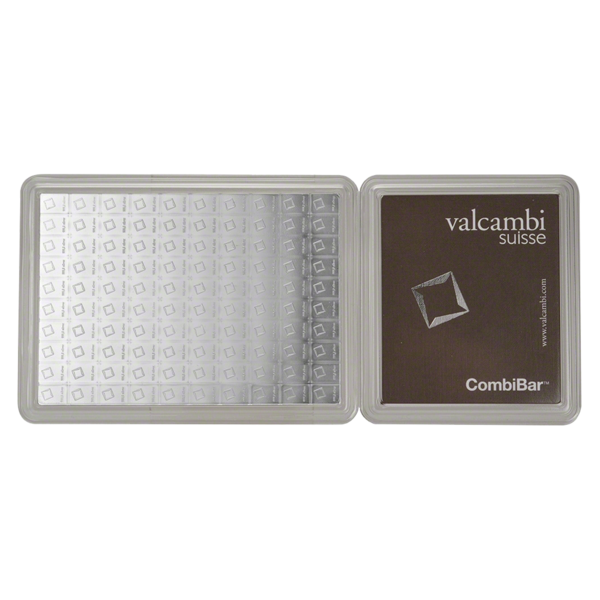 100 Gramm Silber Tafelbarren 100 x 1 Gramm (Valcambi)