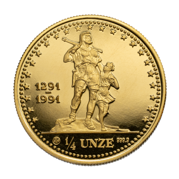 1/4 Unze Goldmünze Wilhelm Tell 1291–1991 1/4 Unze Goldmünze Wilhelm Tell 1291–1991