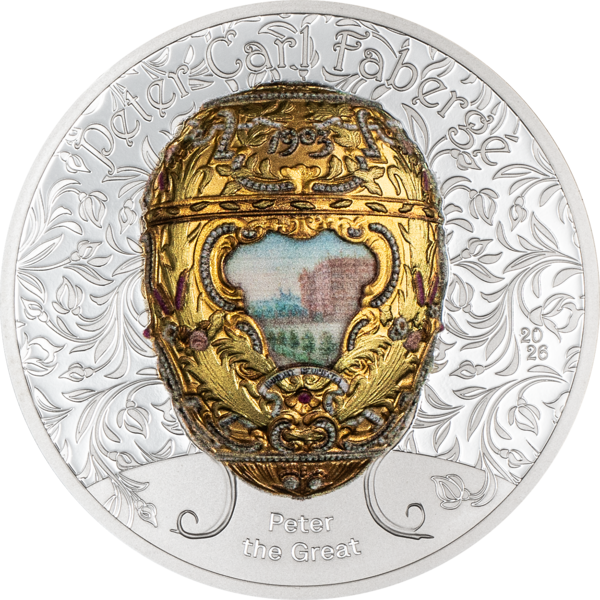 2 Unzen Silbermünze Peter Carl Fabergé - Peter der Grosse 2 Unzen Silbermünze Peter Carl Fabergé - Peter der Grosse
