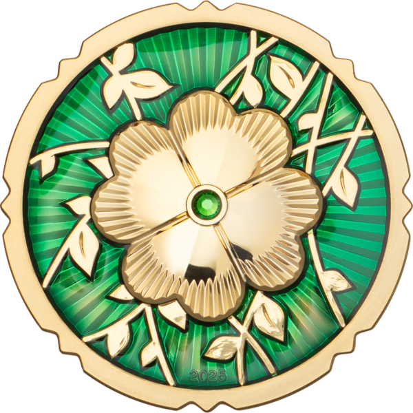 1 Unze Silbermünze Clover Evergreen (vergoldet)