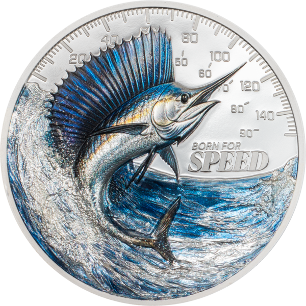 1 Unze Silbermünze Born for Speed – Sailfish (Fächerfisch) 2027 1 Unze Silbermünze Born for Speed – Sailfish (Fächerfisch) 2027