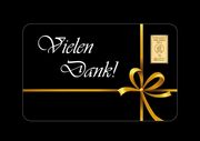 1 Gramm Goldbarren Geschenkbarren "Vielen Dank!"