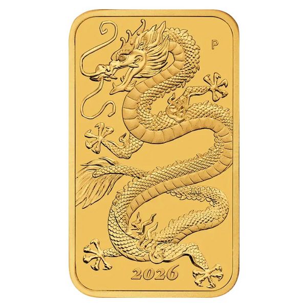 1 Unze Gold Rectangular Dragon 2026 1 Unze Gold Rectangular Dragon 2026