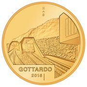 50 Fr.- Goldmünze Gottardo 2016 PP